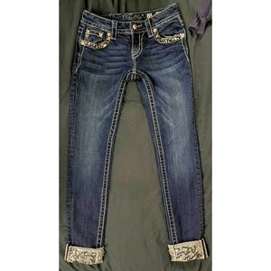 Miss Me Signature Cuffed Skinny Jeans